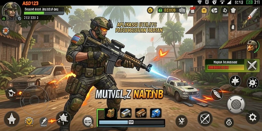 Tampilan antarmuka pengguna ASD123 yang menarik dan fungsional.
