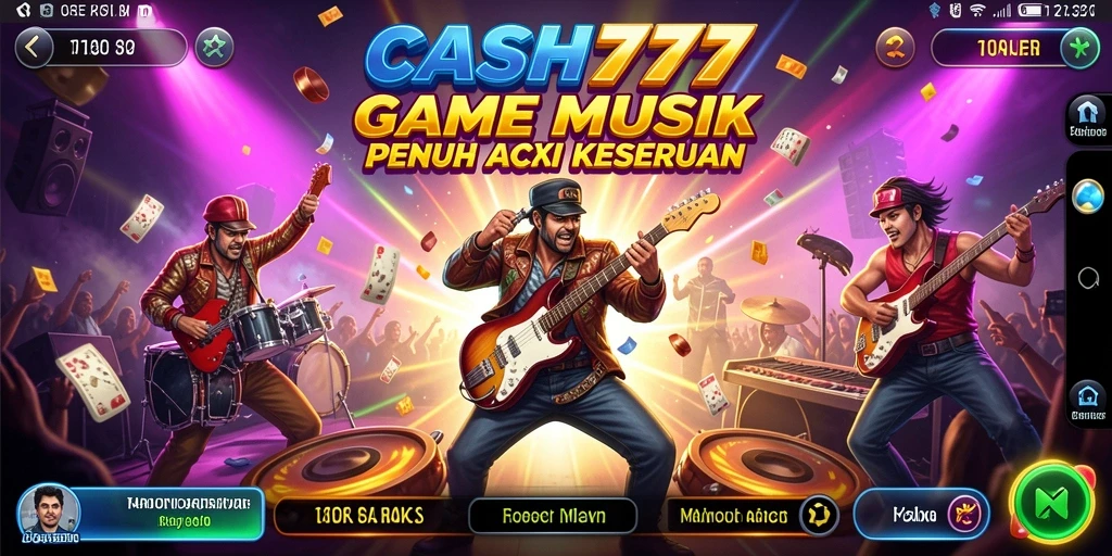 Gameplay seru di CASH777 dengan berbagai pilihan lagu.
