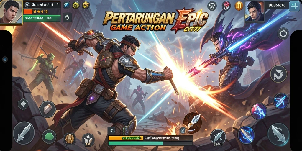 Tampilan gameplay CV777 yang intens dengan pertarungan seru.