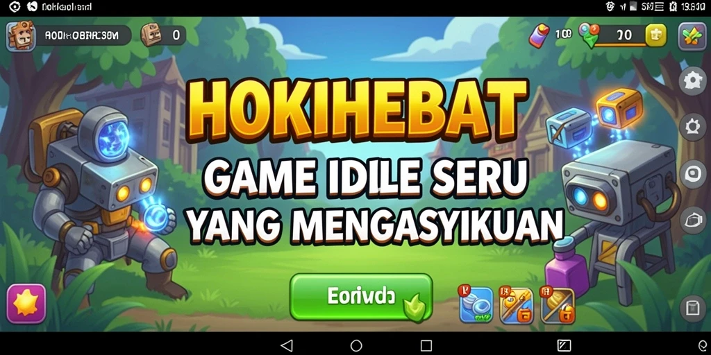 Tampilan gameplay HOKIHEBAT dengan elemen Idle yang menarik.