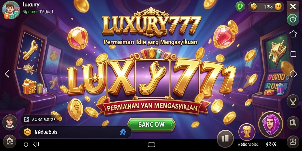 Tampilan gameplay LUXURY777 yang menarik dan interaktif dalam permainan Idle.