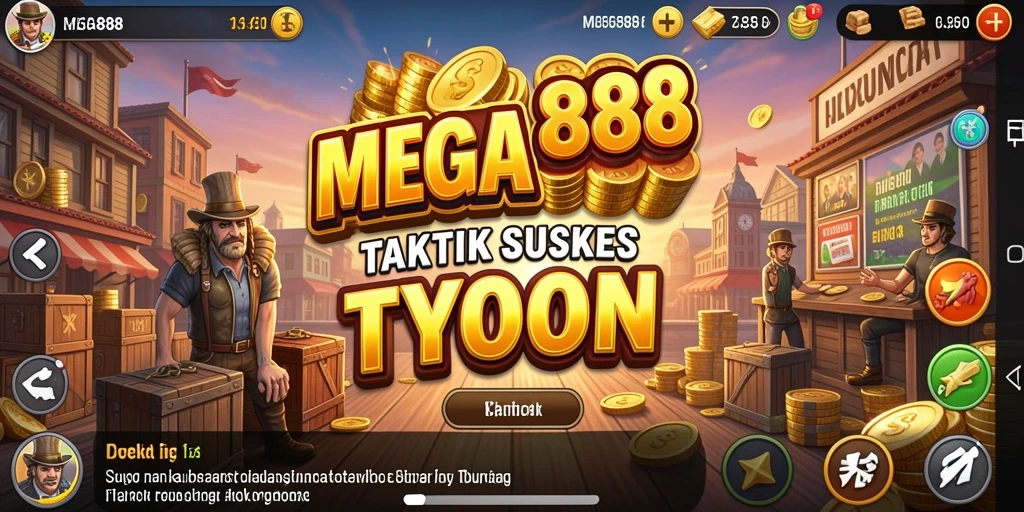 Tangkapan layar gameplay MEGA888 menunjukkan pengalaman simulasi Tycoon yang seru.