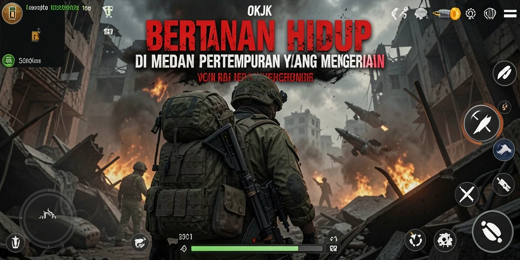 Tampilan epic dari pertempuran Battle Royale di OKJK.