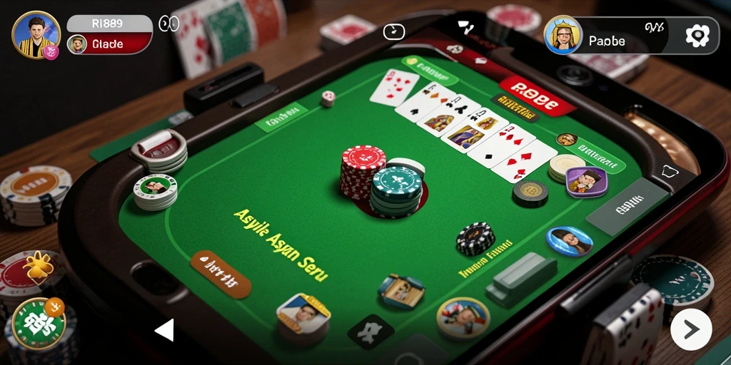Screenshot utama gameplay Gaple RI889 yang seru dan menyenangkan.