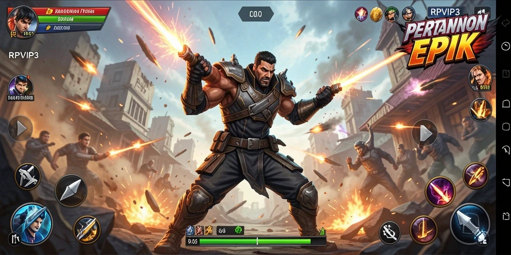 Screenshot RPVIP3 menampilkan tindakan gameplay yang seru dan mendebarkan.