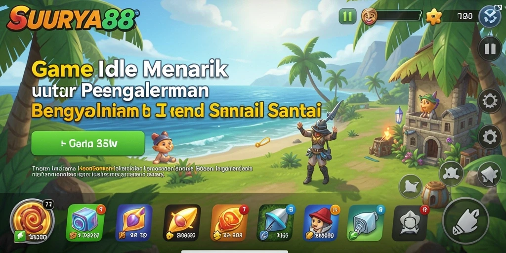 Tampilan gameplay SURYA88 yang menarik dan menawan dengan mekanisme Idle.