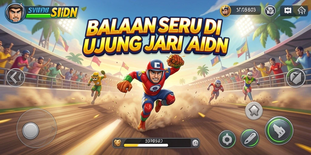 Tampilan gameplay SVIPSIDN yang menegangkan dan penuh aksi balapan.