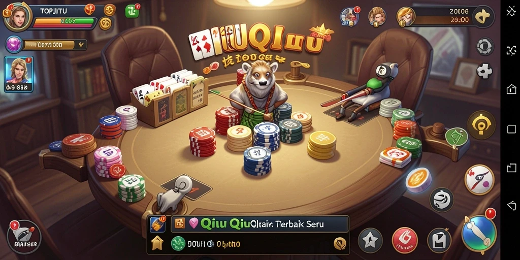 Screenshot gameplay QiuQiu yang seru di TOPJITU.