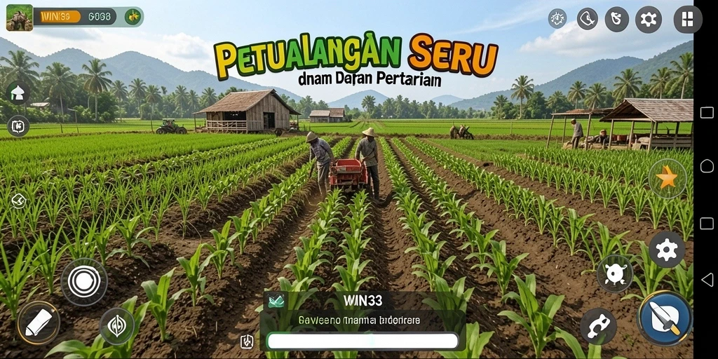 Tampilan gameplay menarik dengan aktivitas bertani yang menyenangkan.