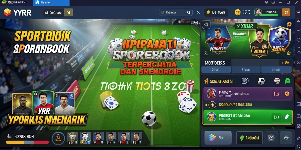 Tampilan gameplay seru dan interaktif dari aplikasi Sportsbook YYRR.
