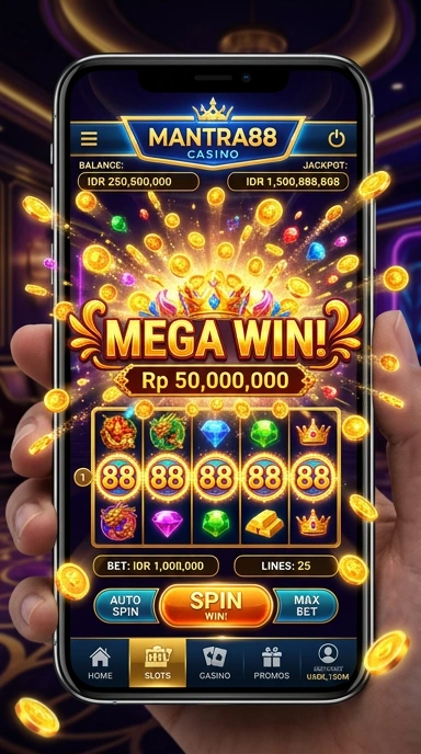 Screenshot aplikasi mantra88 yang menunjukkan proses unduh yang cepat.